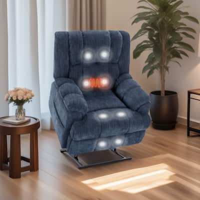 Heavy-Duty Dual Motor Lift Chair for Seniors with Heat, Massage & Infinite Recline, Supports Up to 350 lbs