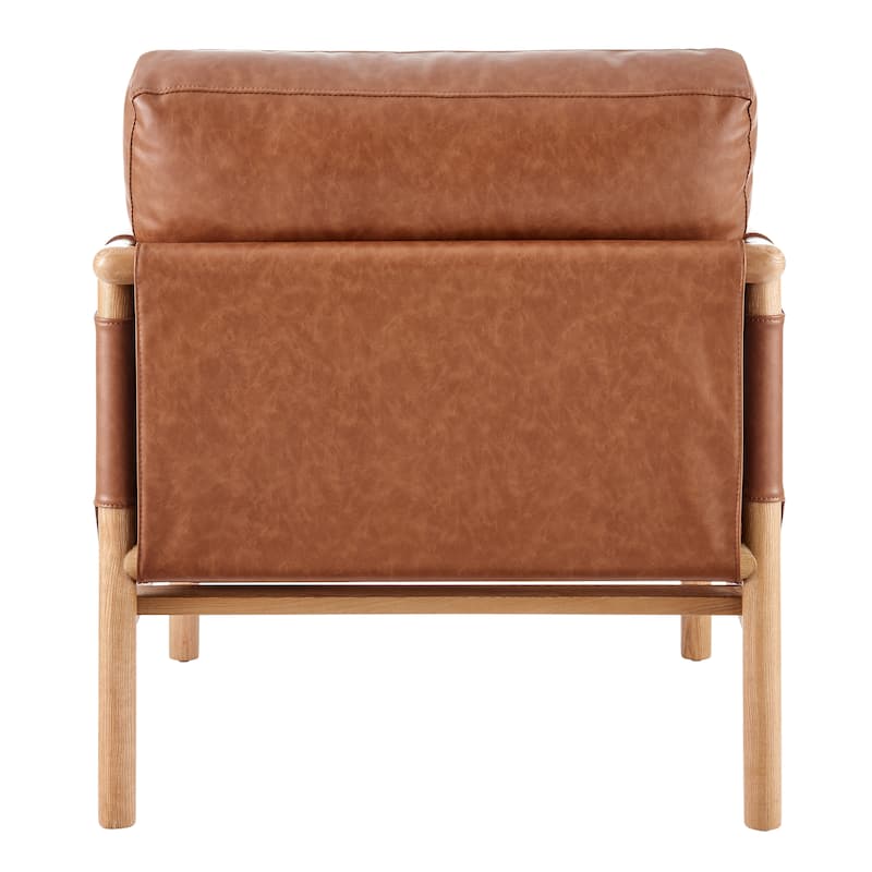NPD Furniture Barclay Faux Leather Accent Arm Chair