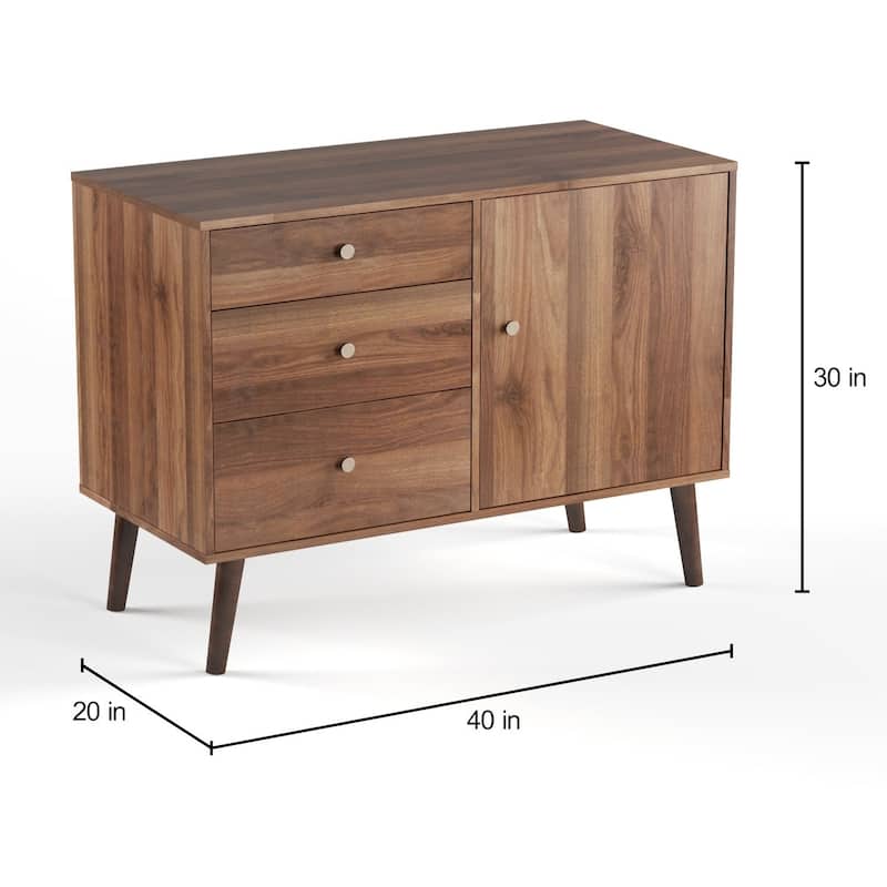 Carson Carrington Horsens 3-Drawer Mid-Century Modern Buffet/Sideboard