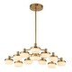 preview thumbnail 9 of 12, Uttermost Wedge 12 Lt LED Brass Chandelier - 40.625"W x 40.625"D x 7.25"H