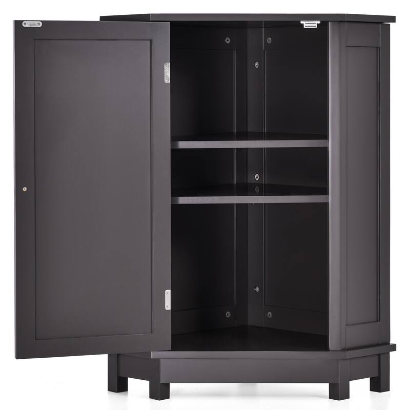 Bathroom Corner Cabinet with Adjustable Shelf