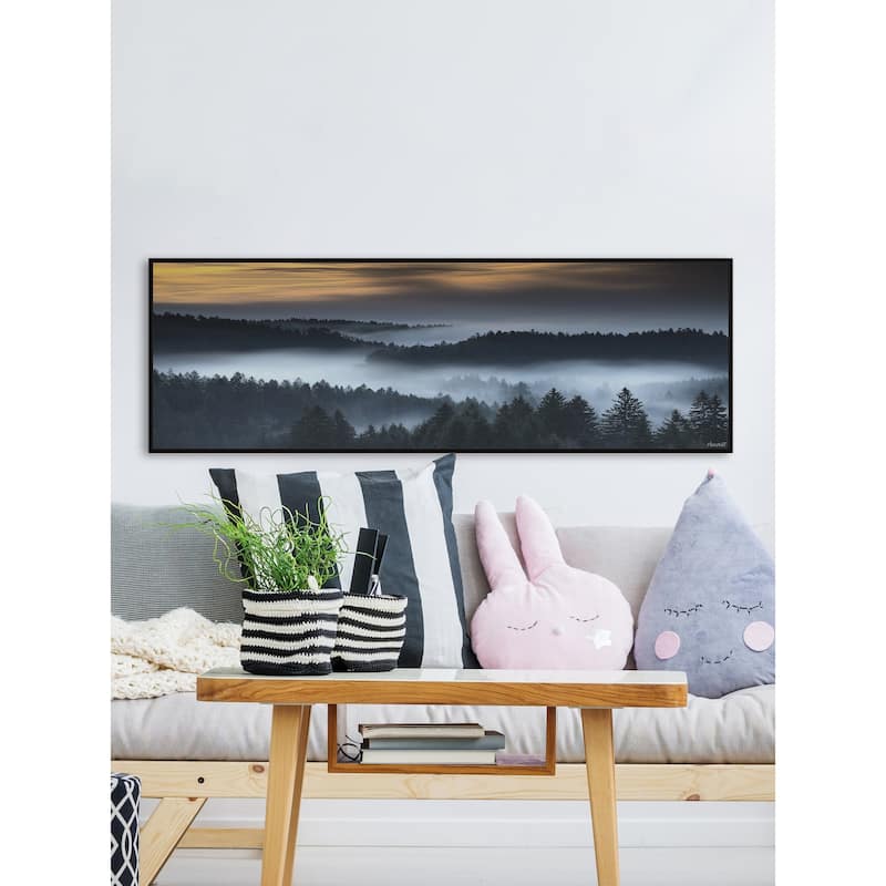 Morning on the River Floater Framed Print on Canvas