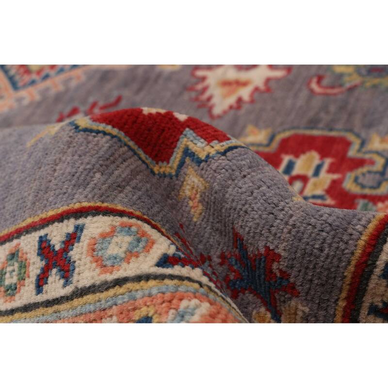 ECARPETGALLERY Hand-knotted Uzbek Ghazni Grey Wool Rug - 8'0 x 10'0