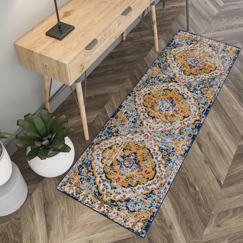 Gematria Bohemian & Eclectic Medallion Indoor Area Rug