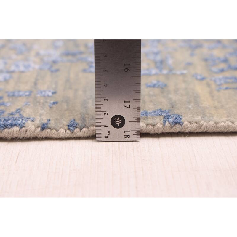 ECARPETGALLERY Hand-knotted Legacy Dark Blue Silk, Wool Rug - 8'0 x 10'0