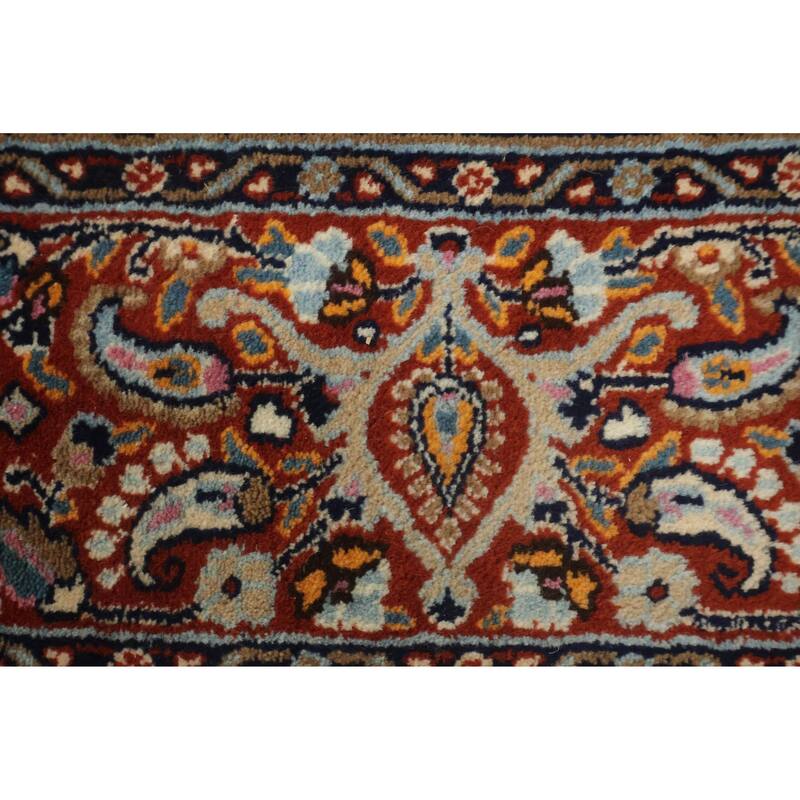 Hand Knotted Oriental 100% Wool Carpet Traditional All-Over Beige & Ivories Tabriz Area Rug - 6' 9'' X 6' 9''