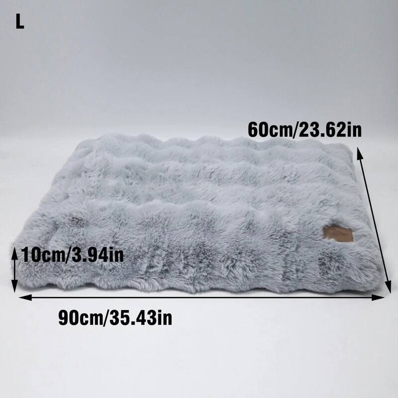 Washable Dog Bed Comfy Fluffy Kennel Pad Anti-Slip Pet Sleeping Mat Dogs Pillow
