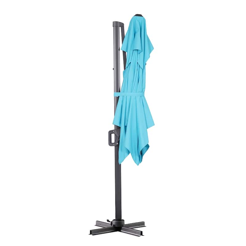Furniture of America Aires 8-foot Steel Square Cantilever Offset Tilt Roma Umbrella