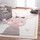 preview thumbnail 1 of 7, SAFAVIEH Carousel Kids Njomeza Bunny Rug - Pink/Ivory - 3'3" x 5'3"