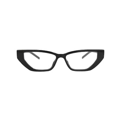 Gucci Cat Eye-Frame Injection Optical Frames, Transparent Lens, SHINY BLACK Frame