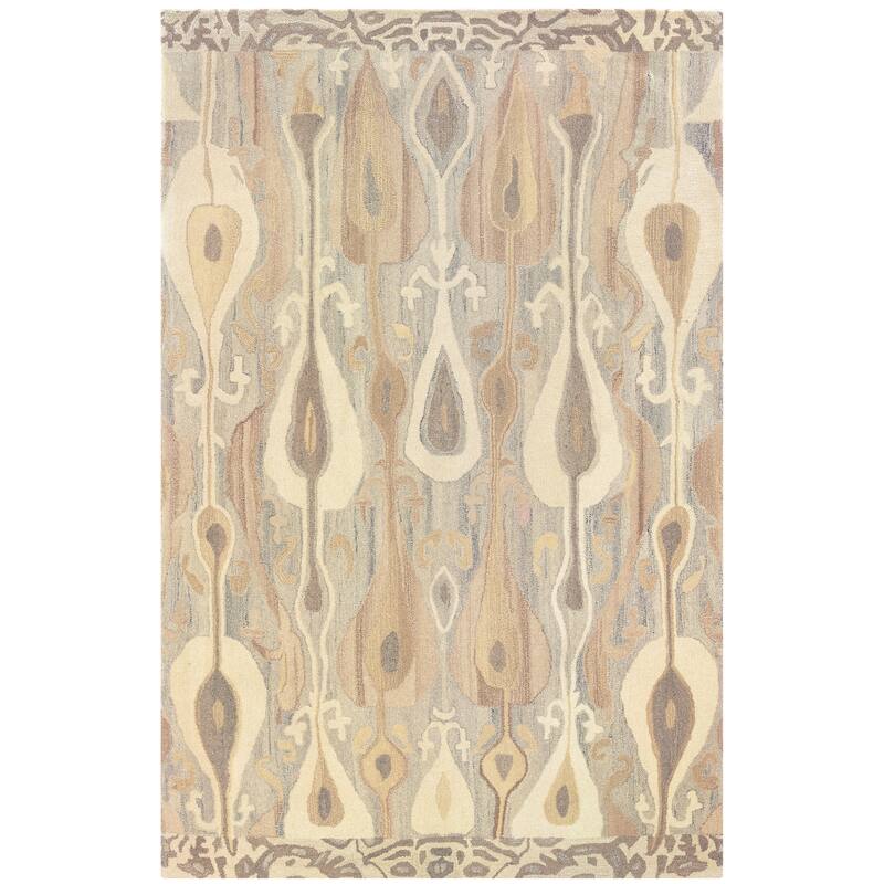 Style Haven Alana Abstract Hand-made Native Colored Wool Area Rug - 3'6" x 5'6" - Runner/Rectangle