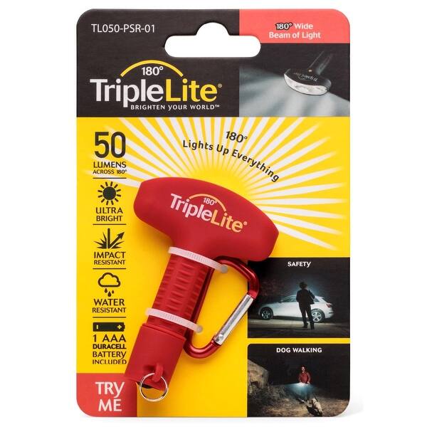 TripleLite 50 lm Red LED Flashlight AAA Battery - Bed Bath & Beyond ...