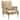Kavida Tan and Antique Gold 1-Pillow Accent Chair with Nailhead Trim