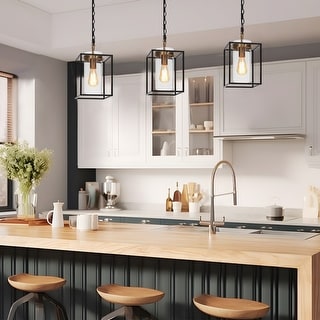 Zarbel Modern Farmhouse Woodgrain Pendant Lights Cylinder Zarbel Modern Farmhouse Woodgrain Pendant Lights Cylinder