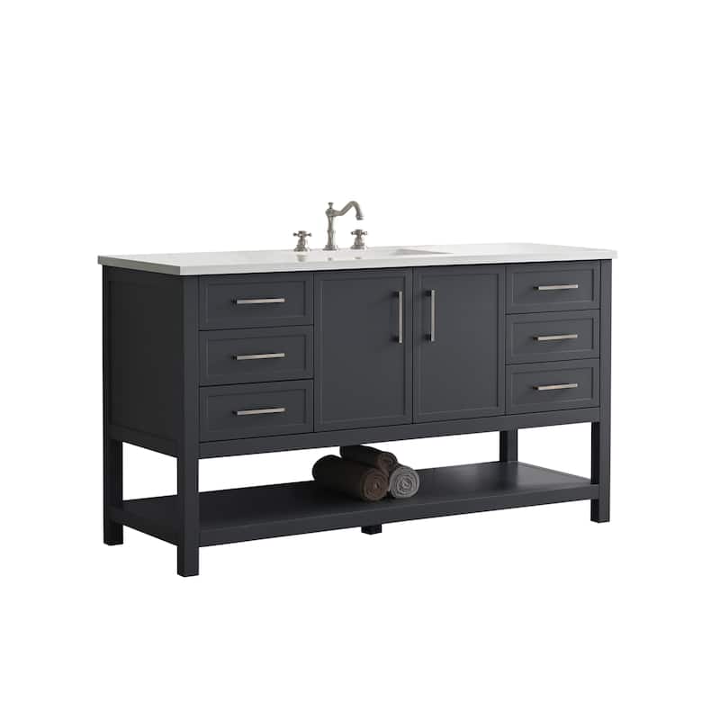 Sudio Design Arlo 60" Single Bathroom Vanity - 60" Single Sink