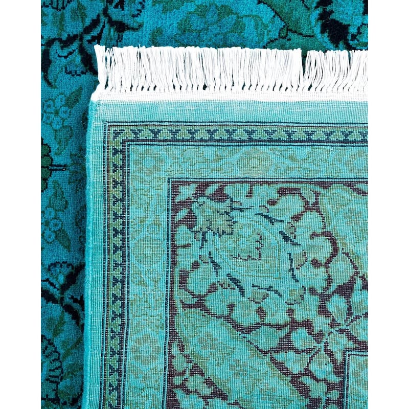 Contemporary Overdyed Wool Hand Knotted Area Rug - 6' 2" x 9' 4"