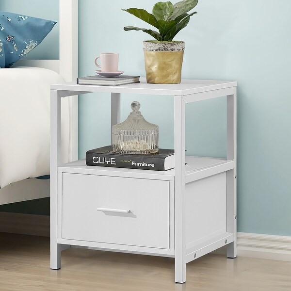 VECELO Square Side Table/Sofa Table/End Table/Nightstand with Drawers. Opens flyout.