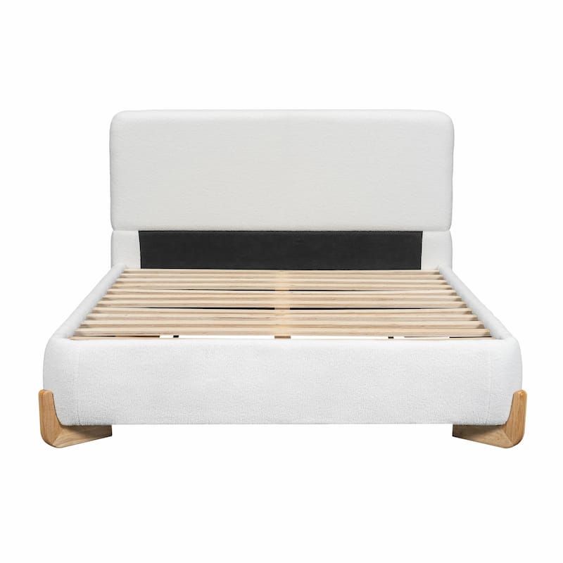 Elegant Boucle Upholstered Bed - A Luxurious & Comfortable Bedroom Centerpiece