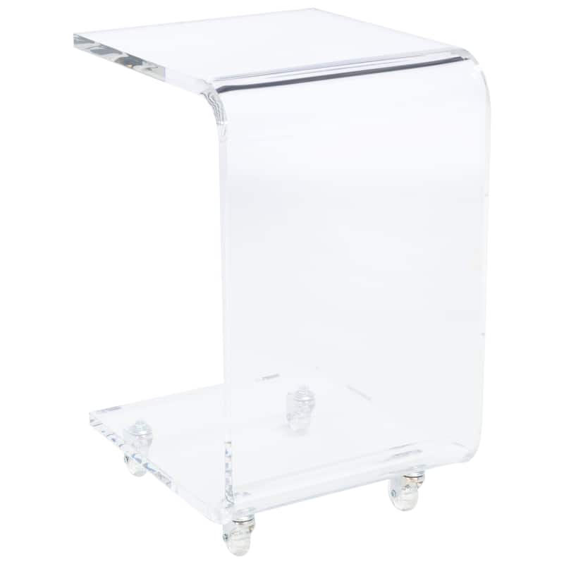 SAFAVIEH Rollins Acrylic Clear Bar Cart - 14"W x 16"D x 23"H