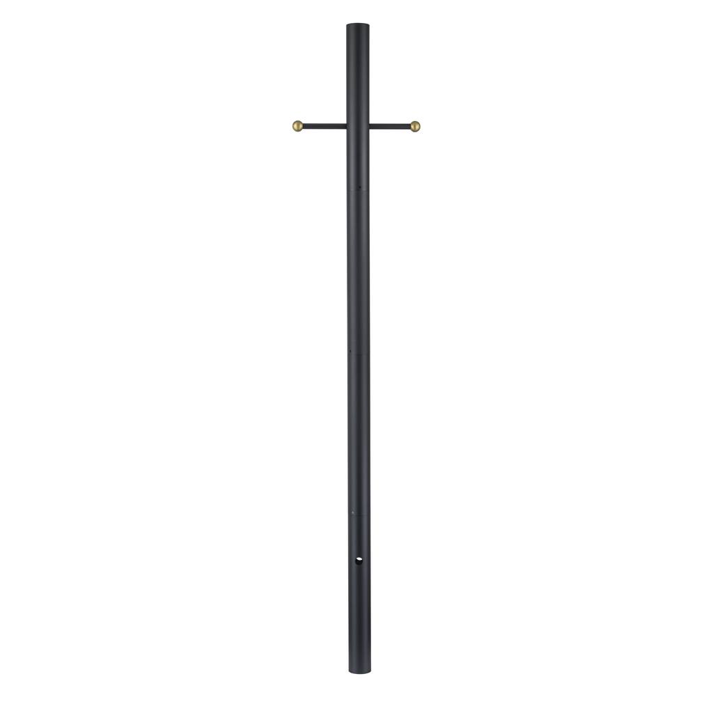 C Cattleya 84" Matte Black Aluminum Outdoor Pole, Direct Burial for Post Lamp Head