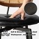 preview thumbnail 59 of 60, Glitzhome Industrial Modern Adjustable Bar Table Rustic Steel 3-Piece Pub Sets