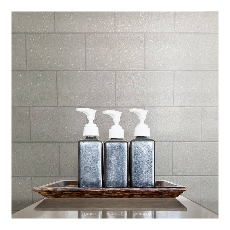 Advantage Neale White Subway Tile Wallpaper - 20.5 x 396 x 0.025