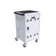SumKea Universal 30-Device Charging Cart For Tablets And Laptops-Secure Mobile Cabinet With Combination Lock And UL-Certified Power, Ideal For Schools, Offices, And Healthcare Facilities, White