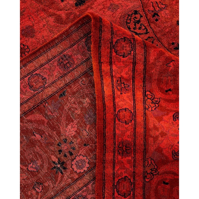 Fine Vibrance, One-of-a-Kind Hand-Knotted Area Rug - Orange, 9' 0" x 11' 10" - 9' 0" x 11' 10"