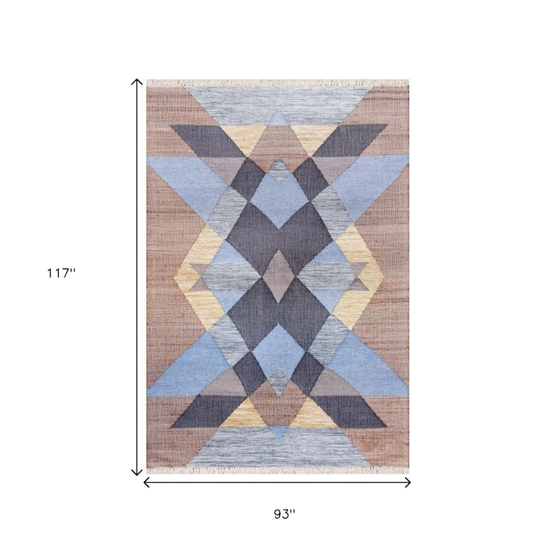 HomeRoots Geometric Southwest Rectangle Area Rug - 8' X 10'