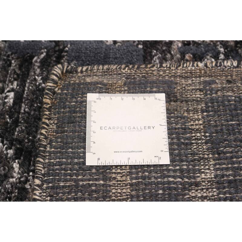 ECARPETGALLERY Hand-knotted Tangier Grey Wool Rug - 10'7 x 13'11