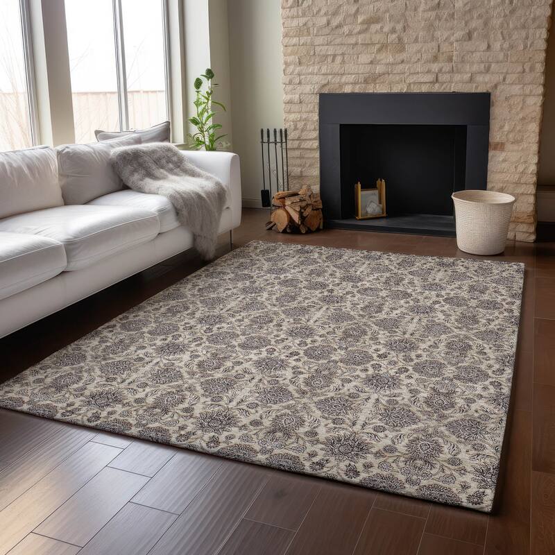 Premium Washable Super Soft Floral Borderless Mayfield Rug