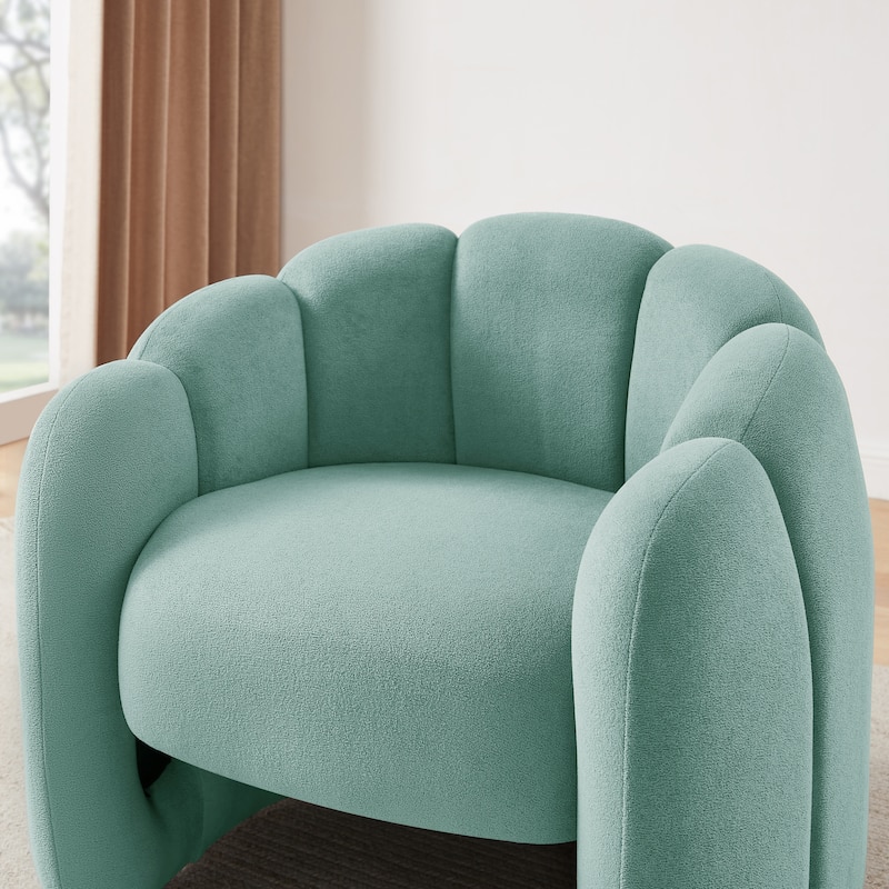 Art Leon Petal Accent Barrel Chair with Pillows