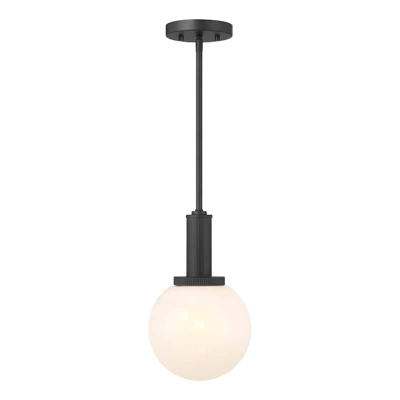 Bellevue SHP87670 8" Wide Mini Pendant with Strié Glass Shade
