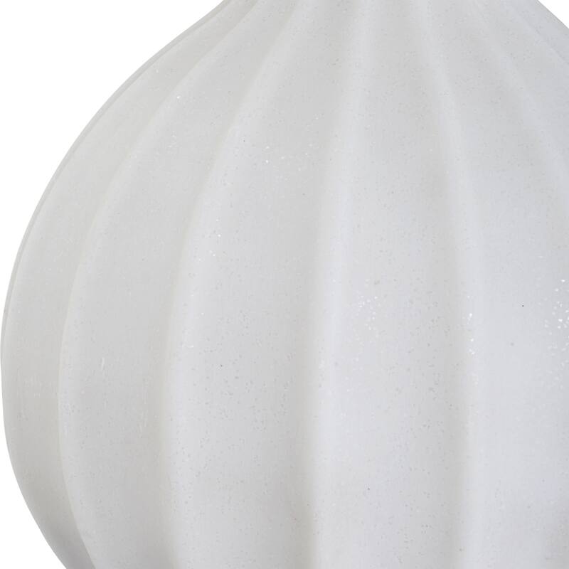 Scalloped Ridge Table Lamp with Drum Shade - 27.5" - Cream