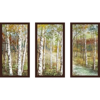 "Warm Spice Birch Path" by Nan 3 Piece Print on Acrylic - Bed Bath ...