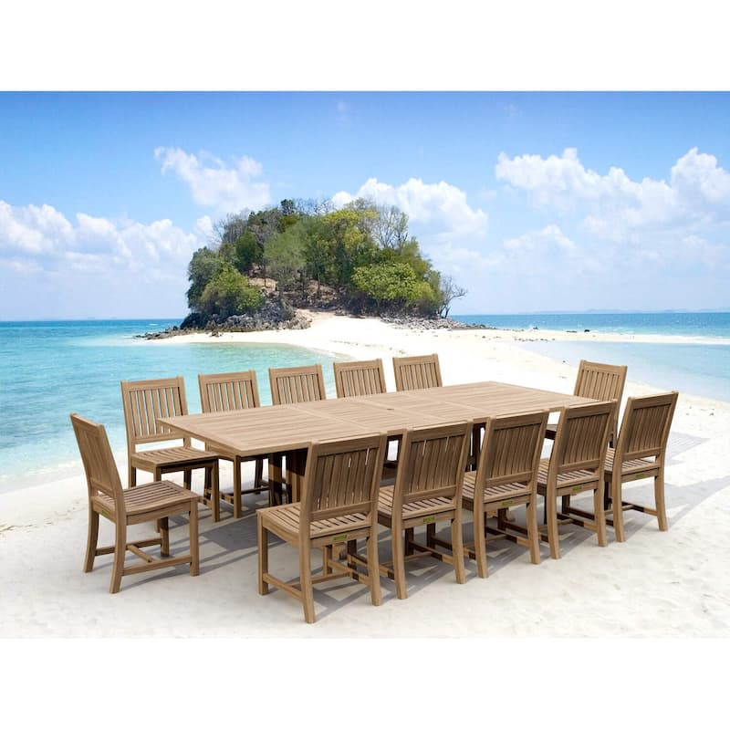 Rectangular Dining Set 13-Piece - Modern Dining Table with Chairs for Kitchen or Dining Room