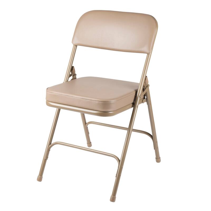 Hampden Furnishings Bernadine Collection Deluxe Vinyl Padded Folding Chair, Pack of 2