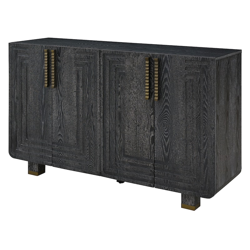 54" Retro Vintage Storage Buffet Cabinet with Adjustable Shelves