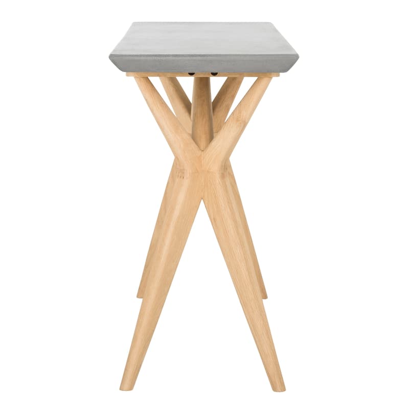 SAFAVIEH Jablenka Dark Grey Modern Concrete Indoor/ Outdoor Console - 47.2" x 15.8" x 29.9" - 47Wx16Dx30H