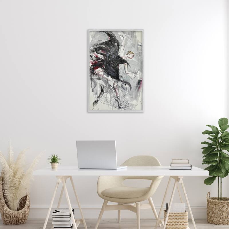 Stupell Modern Elegance Dancer Framed Giclee Art Design By Lucille Lee