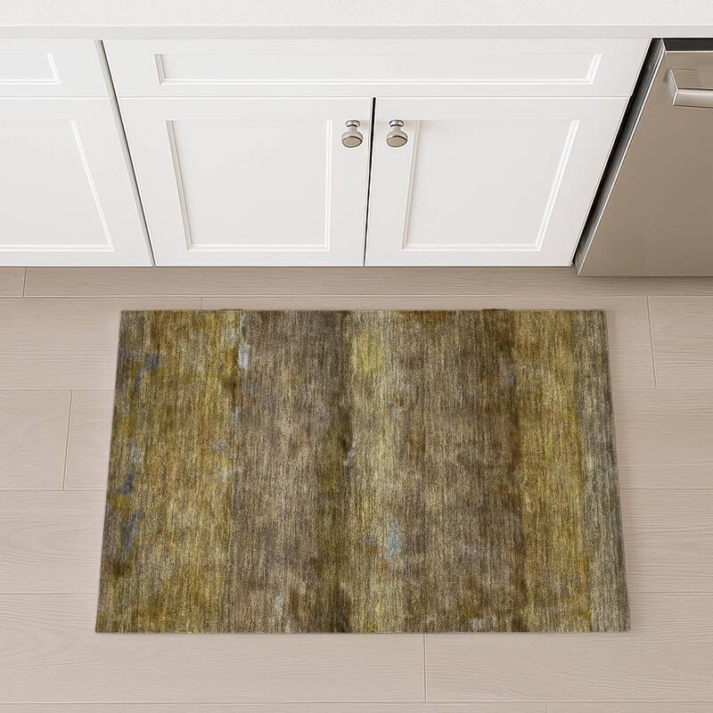 Machine Washable Indoor/ Outdoor Contemporary Ombre Chantille Rug