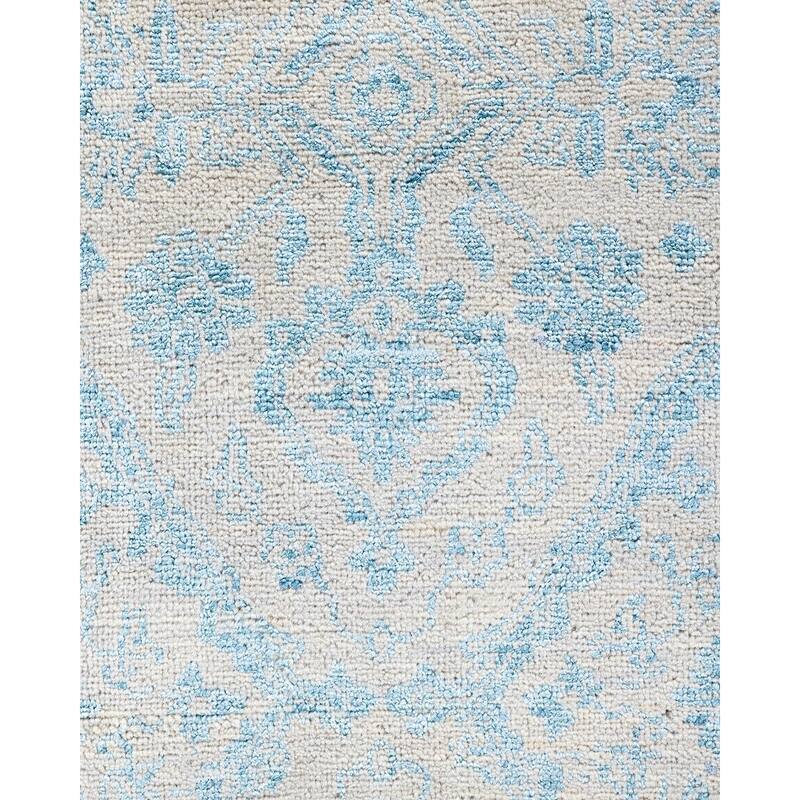 Ikat One-of-a-Kind Hand-Knotted Area Rug, Gray - 9' 0" x 10' 2"