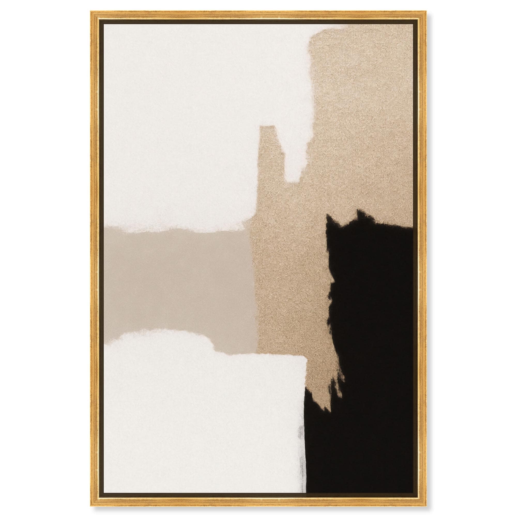 Beige and Black III Canvas by Art Remedy