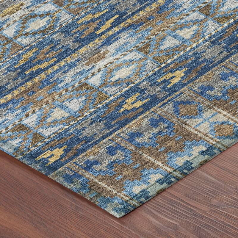 Machine Washable Indoor/ Outdoor Global Haswell Chantille Rug