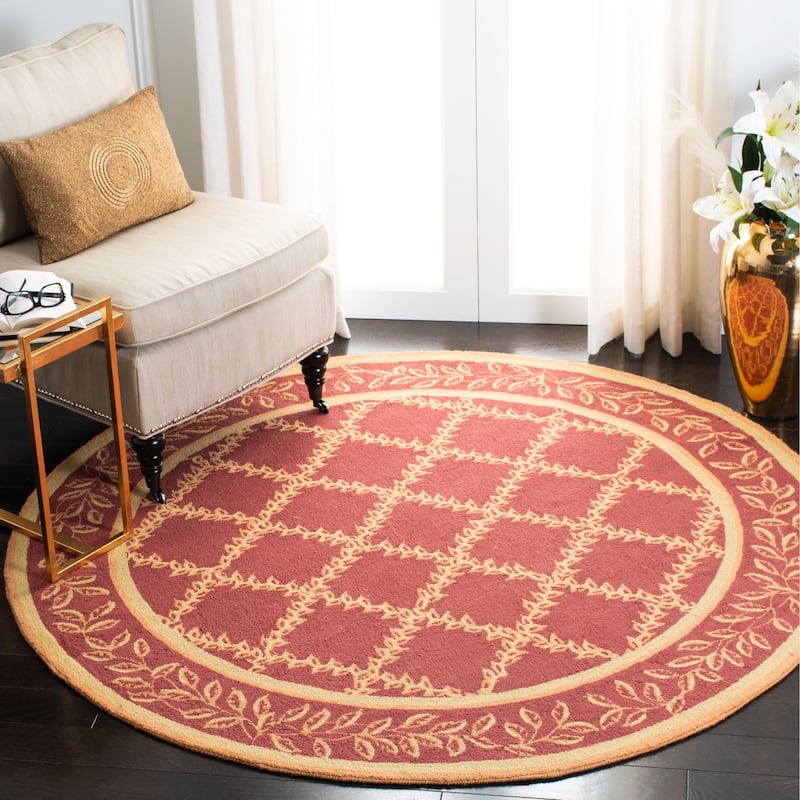 SAFAVIEH Handmade Chelsea Kimber Trellis French Country Wool Rug