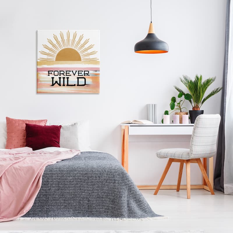 Stupell Forever Wild Sun Rays Canvas Wall Art Design By Kim Allen