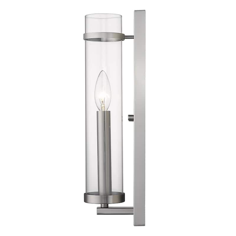 Modern Industrial Nickel Shelf Candle Wall Sconce