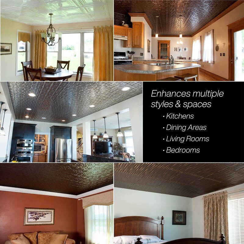 Fasade 5 Pack 2ft x 2ft Cyclone Glue Up Ceiling Tile/Panel Fasade 5 Pack 2ft x 2ft Cyclone Glue Up Ceiling Tile/Panel