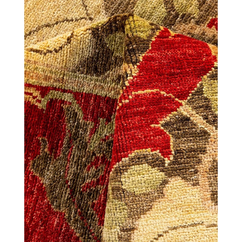 Contemporary Overdyed Wool Hand Knotted Area Rug - 4' 1" x 6' 3"
