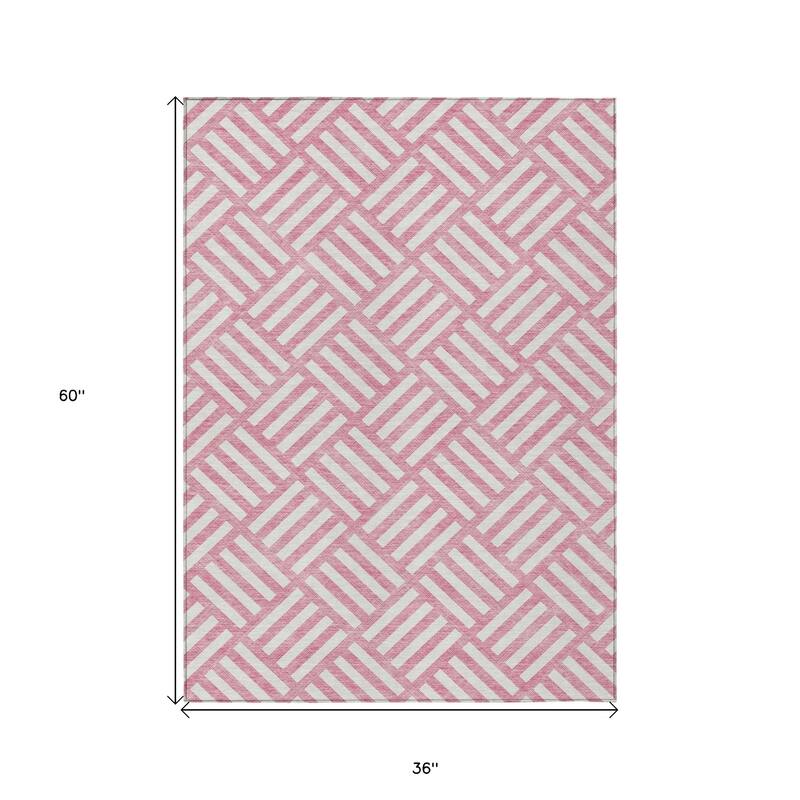 HomeRoots Geometric Transitional Rectangle Outdoor Rug